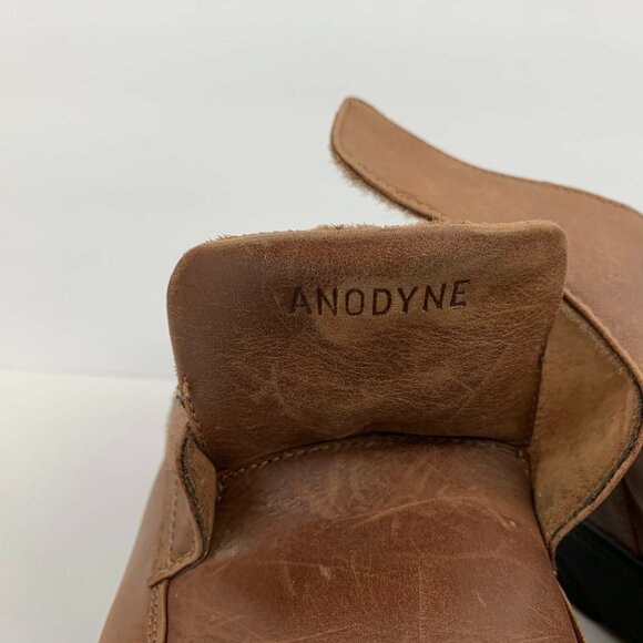 Anodyne Shoes Mens Size 13 W Brown Strap On Leather Orthopedic Diabetic Comfort